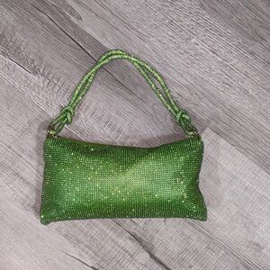 Elegant Green Beaded Handbag
